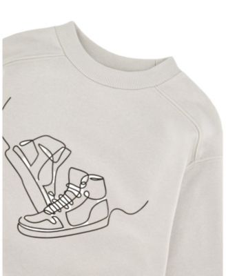 Boys' Long Sleeve Sneaker French Terry Sweatshirt - Little Kid, Big Kid