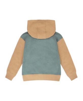 Boys' Long Sleeve Ribbed Trims Hooded French Terry Cardigan - Little Kid, Big Kid