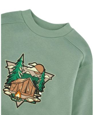 Boys' Long Sleeve Graphic Mountain French Terry Sweatshirt - Little Kid, Big Kid