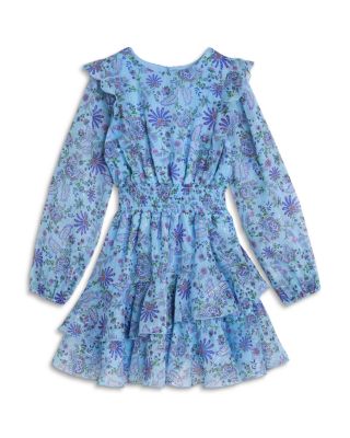 Girls' Long Sleeved Ruffled Mini Dress, Little Kid, Big Kid - Exclusive 