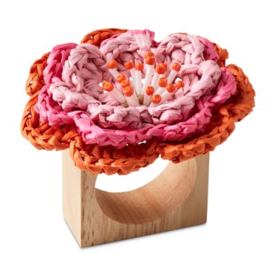 Pareo Napkin Ring in Pink & Orange