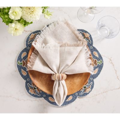 Shell Arc Napkin Ring in Natural & Ivory
