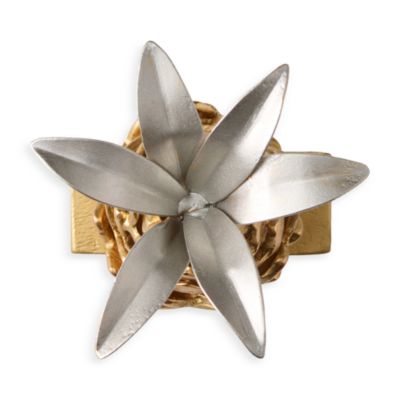 Sunny Isles Napkin Ring in Gold & Silver