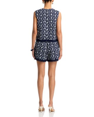 Eyelet Embroidered Top & Short Set - Exclusive