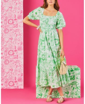  Hadly Short Sleeve Smocked Dress