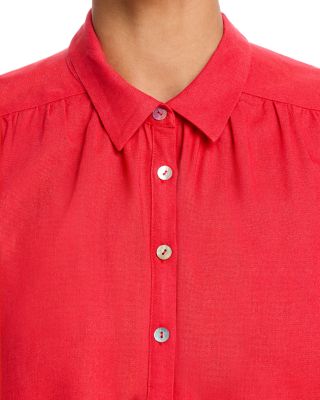 Short Sleeved Button Front Camp Shirt 