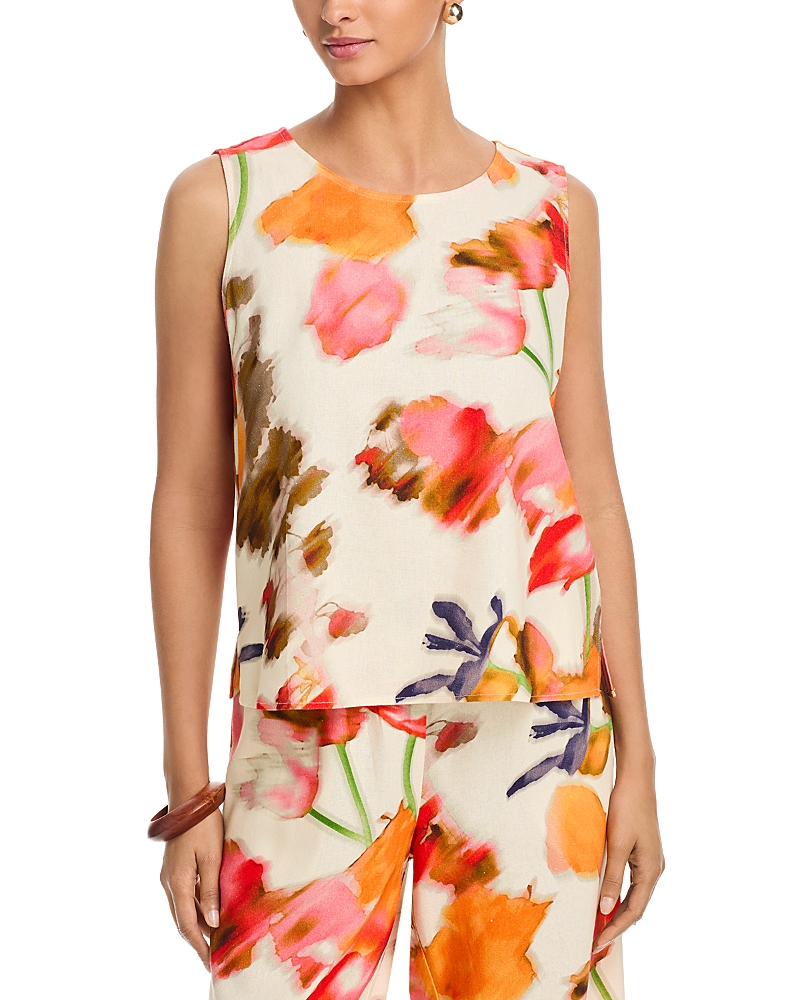 Single Thread Printed Sleeveless Top
