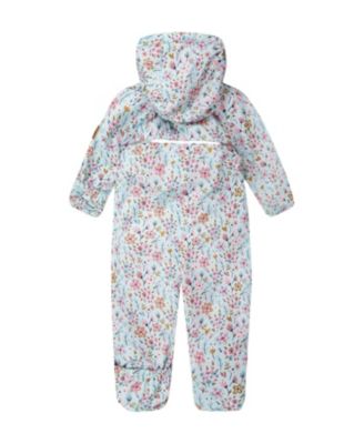 Girls' Mid-Season One-Piece Mini Flower Print Outerwear with Hat - Baby