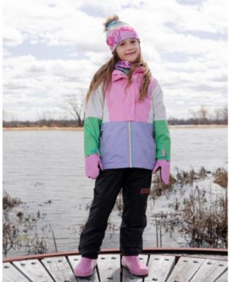 Girls' 3-in-1 Two-Piece Mid-Season Colorblock Outerwear Set - Big Kid