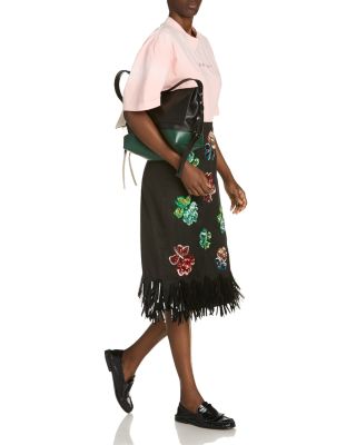 Sequin Fringe Hem Skirt