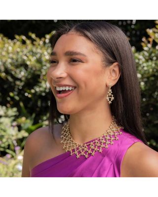 Jasmine Imitation Pearl Flower Drop Earrings