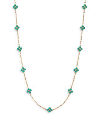 Berry Clover Mother of Pearl Double Sided Necklace, 28"
