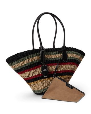 Bellport Raffia Basket Tote