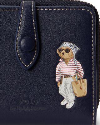 Polo Bear Leather Compact Wallet