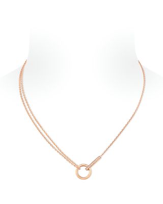 18K Rose Gold Berbere Diamond Pav&eacute; Modular Pendant Necklace, 14.5-18.5"