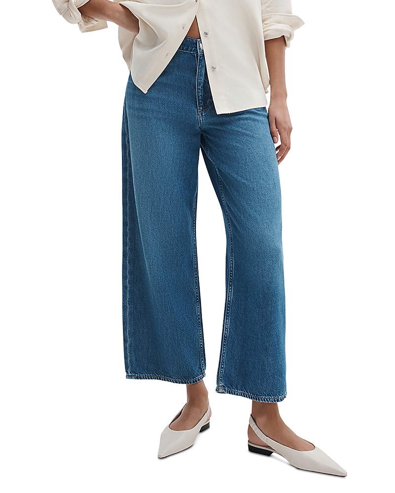 rag & bone Featherweight Andi High Rise Wide Ankle Jeans in Millerton