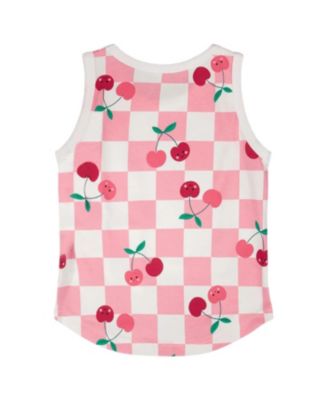 Girls' Organic Cotton Jersey Cherries Sleeveless Tank Top - Little Kid