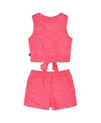 Girls' Terry Tank Top with Elastic Waist Shorts Set - Little Kid