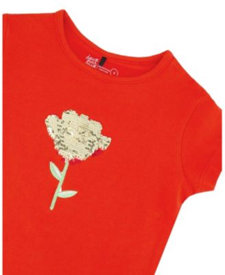 Girls' Organic Cotton Jersey Short Sleeve Flower T-Shirt - Big Kid