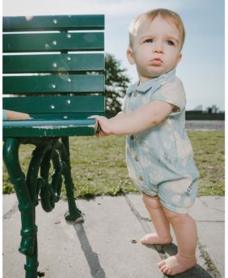 Boys' Muslin Turtle Print Romper - Baby