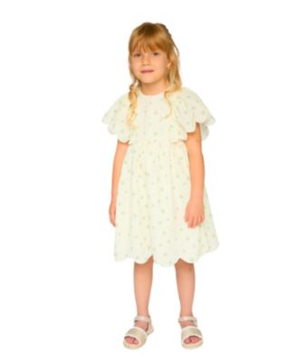  Girls' Jacquard Short Sleeve Printed Flowers Dress - Baby