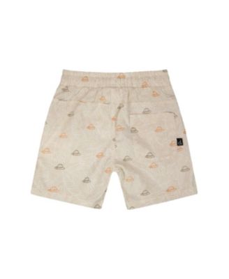 Boys' Elastic Waist Safari Print Poplin Shorts - Baby