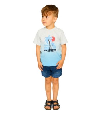 Boys' Organic Cotton Short Sleeve Beach Graphic Gradient T-Shirt - Little Kid