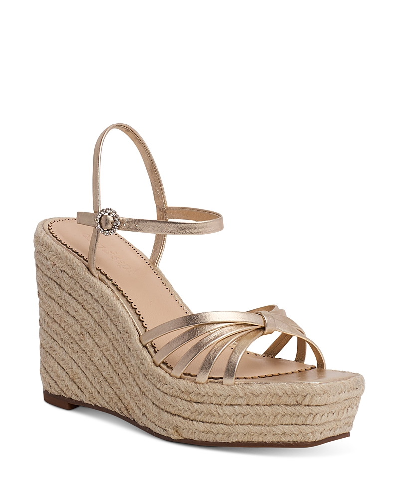 Cinq a Sept Women's Helen Metallic Espadrille Wedge Sandals