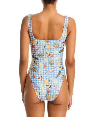 Printed One Piece Swimsuit - Exclusive
