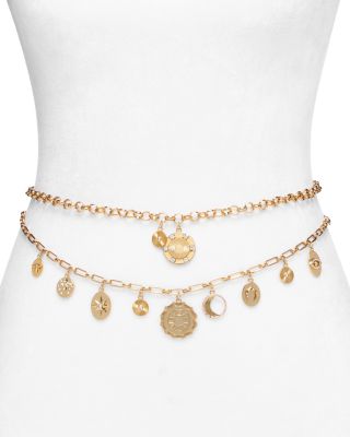 Susana Cubic Zirconia Double Row Charm Belt 