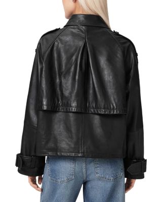 Reya Cropped Leather Jacket