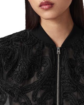 Jade Embellished Bomber Jacket
