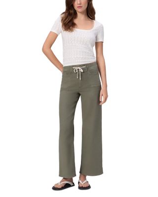 Ari High Rise Wide Leg Jeans in Vintage Ivy Green