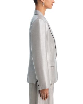 Metallic Linen Blend Blazer - Exclusive