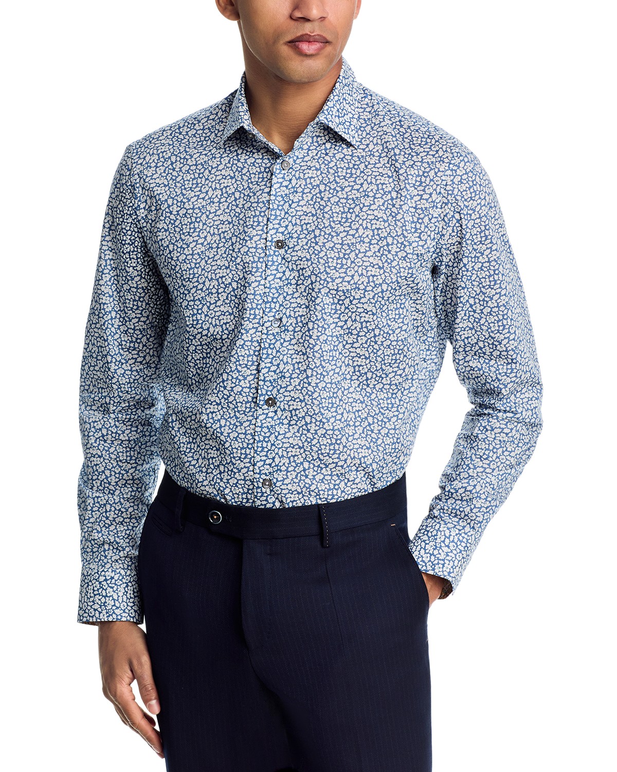 J.McLaughlin Collis Classic Fit Shirt in Bengal Stripe