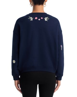 Flower Embroidered Sweatshirt - Exclusive