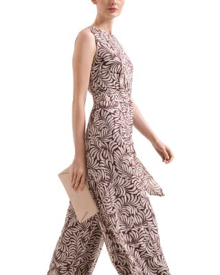 Janine Leaf Print Jumpsuit 