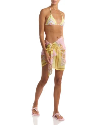Printed Georgette Pareo Swim Cover-Up 