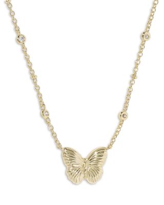 Cailey Butterfly Short Pendant Necklace, 19"