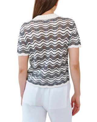 Short Sleeve Collared Sweater