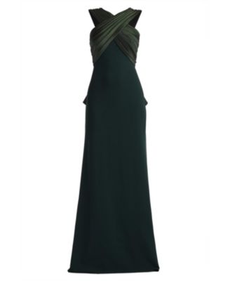  Caro Cascading Halter Gown