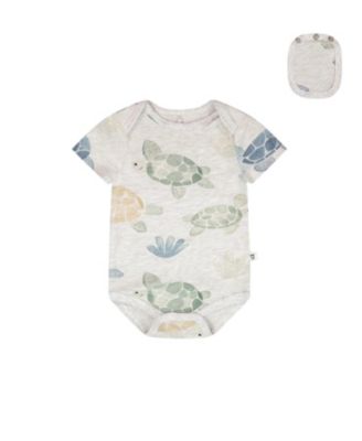 Boys' 3 Pack Evolutive Organic Cotton Jersey Turtle Print Onesies - Baby