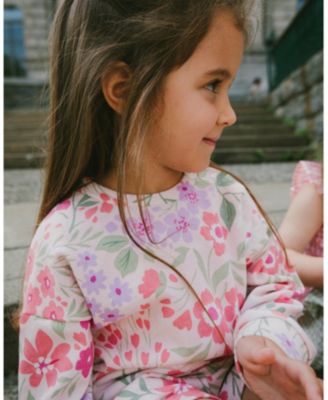Girls' French Terry Printed Flowers Sweatshirt - Baby