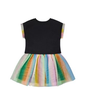  Girls' Organic Cotton and Mesh Short Sleeve Dress - Little Kid