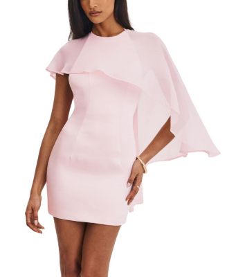 Umeko Asymmetrical Cape Mini Dress