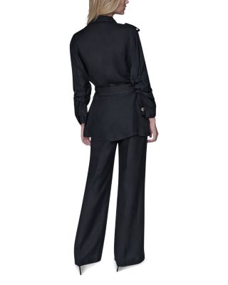 Ruched Sleeve Belted Jacket