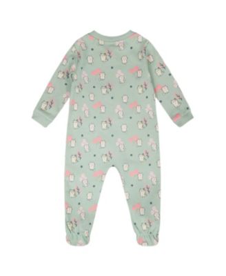 Girls' Organic Cotton Kitten Print One-Piece Pyjama - Baby