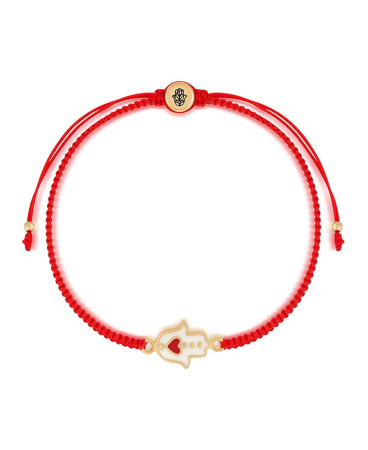 Karma and Luck Expression of Love Drawstring Hamsa Heart Bracelet