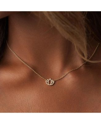 Ethereal Blossom Lotus Pendant Harmony Necklace