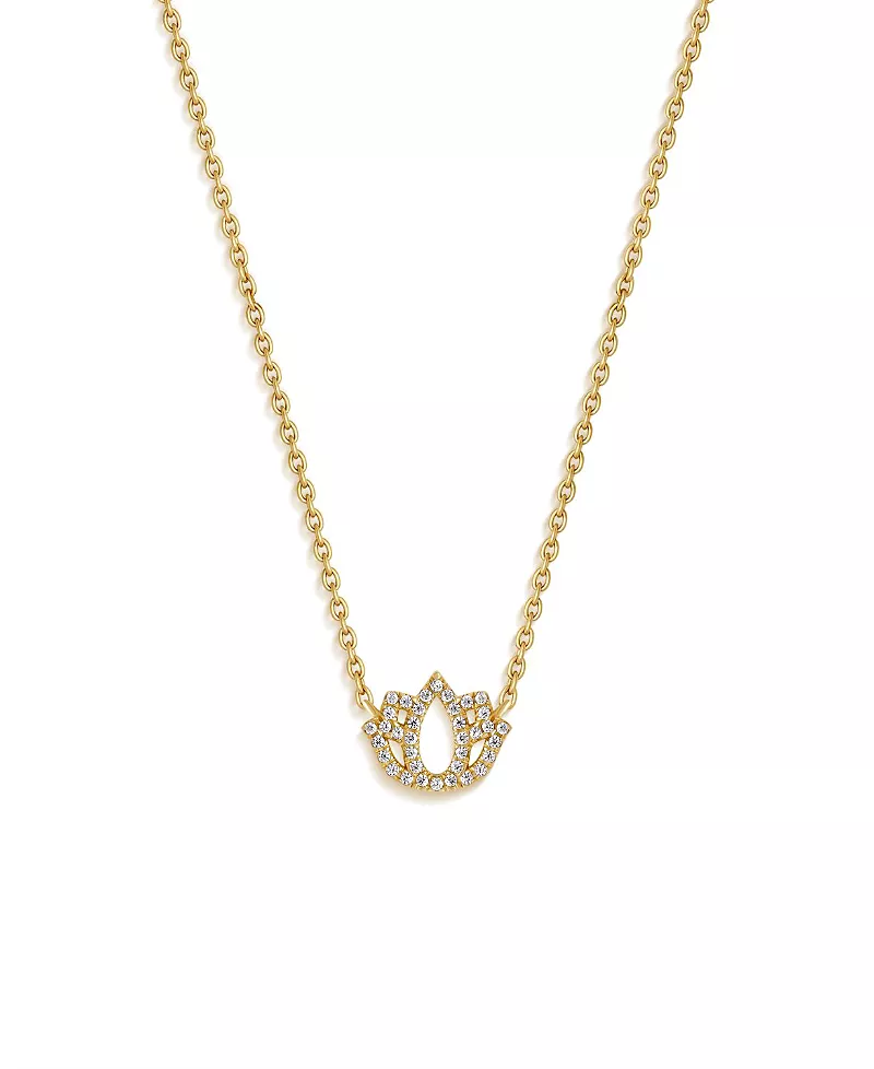 Karma and Luck Ethereal Blossom Lotus Pendant Harmony Necklace